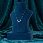 Geometric Baguette V Necklace
