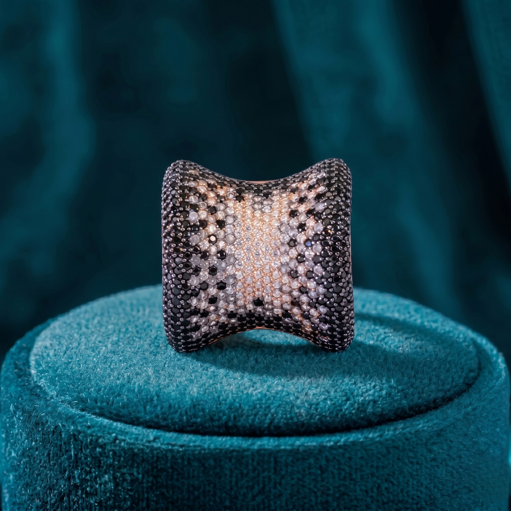 Black Rose Bloom Ring