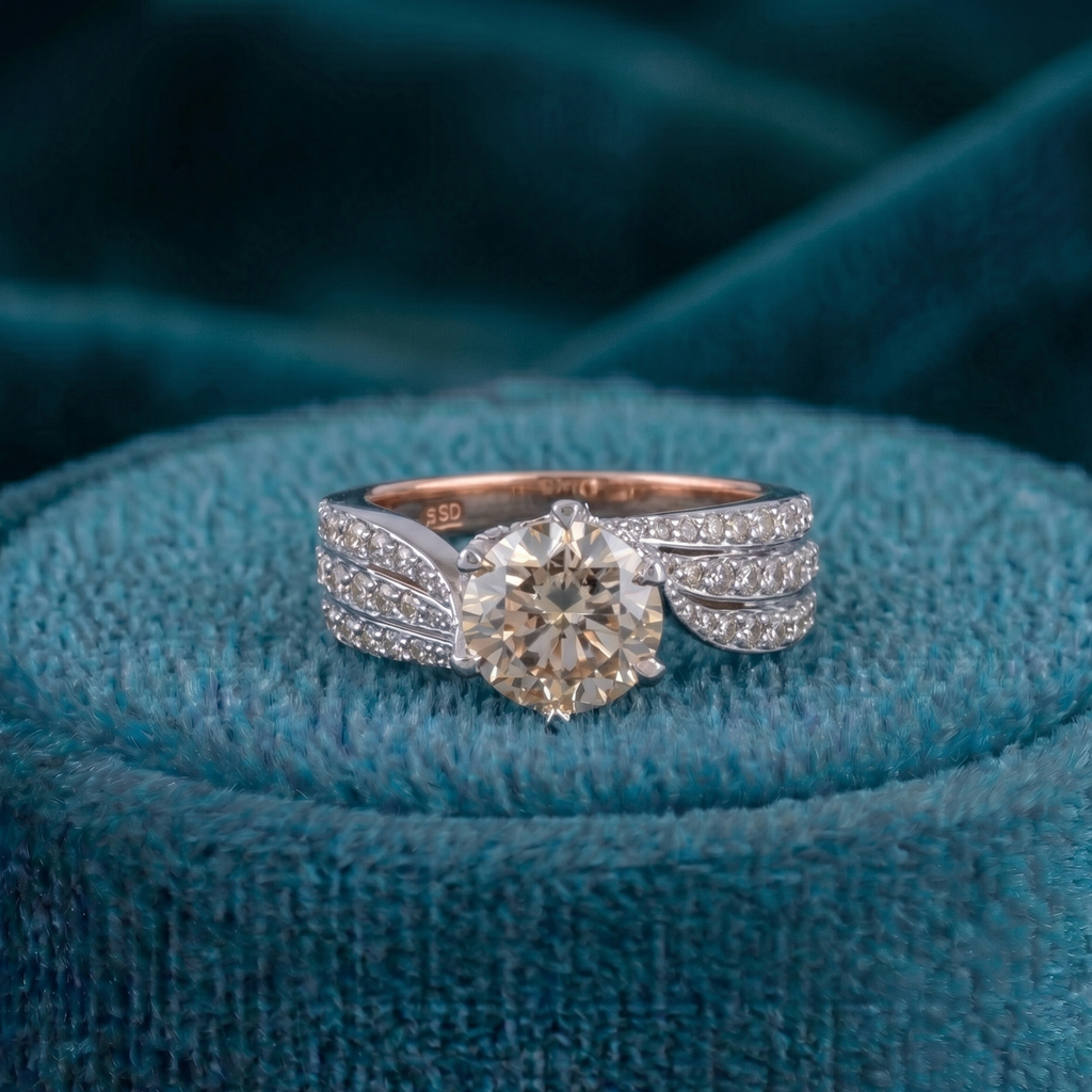 Eternal Flow Halo Solitaire Ring