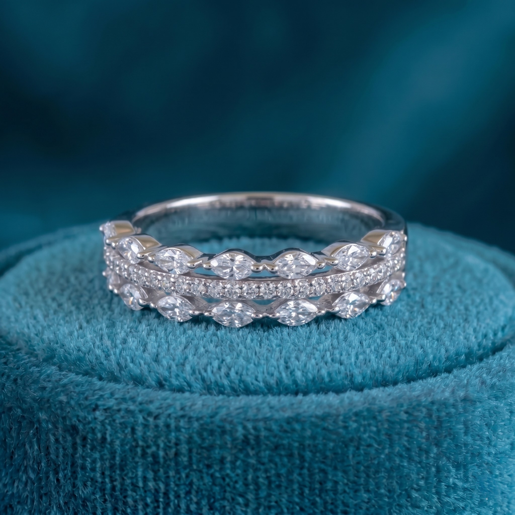 Marquise Crown Band Ring