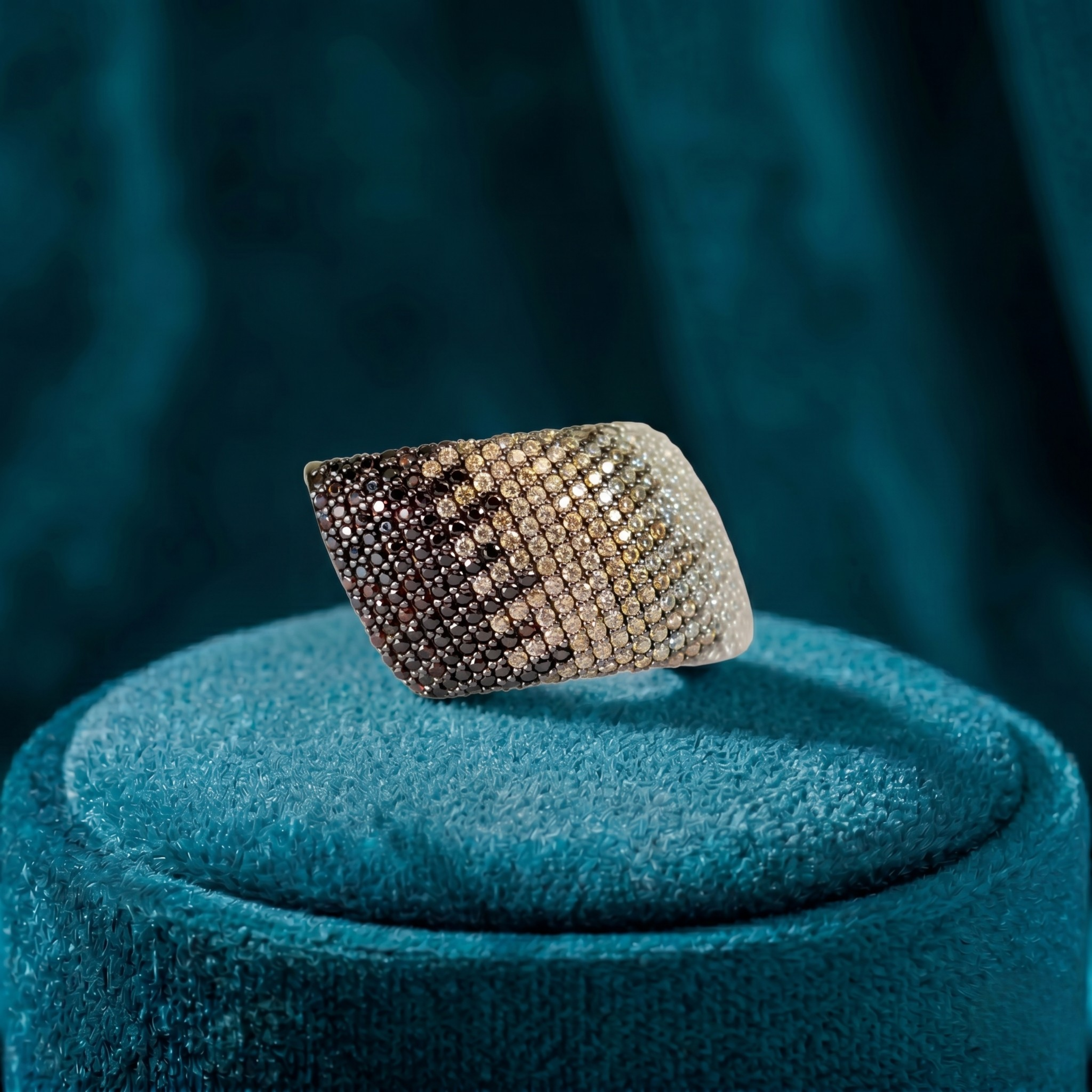 Midnight Dome Pave Ring