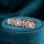 Golden Crown Solitaire Ring