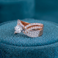 Celestial Wave Diamond Solitaire Ring
