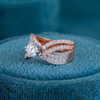 Celestial Wave Diamond Solitaire Ring