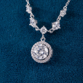 Round Halo Drop Pendant