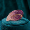 Blush Leaf Gradient Ring
