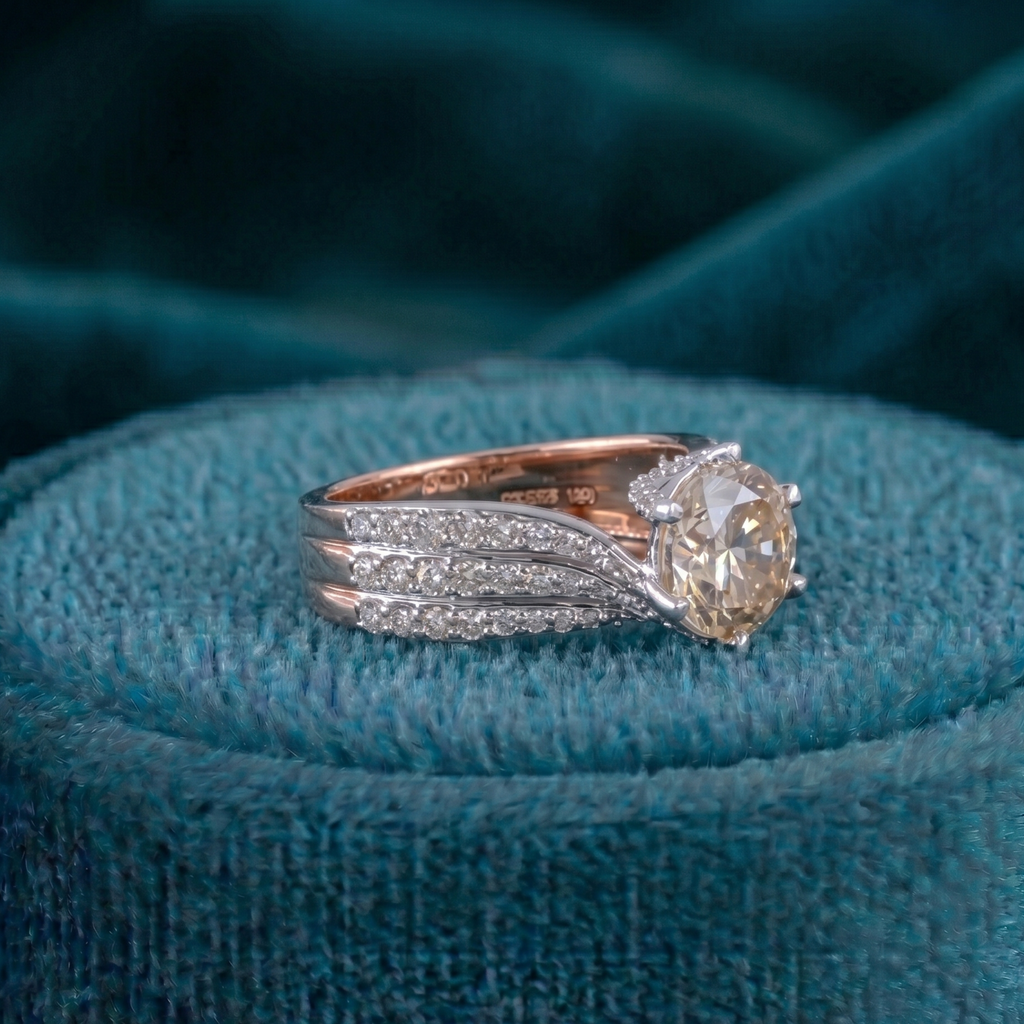 Eternal Flow Halo Solitaire Ring