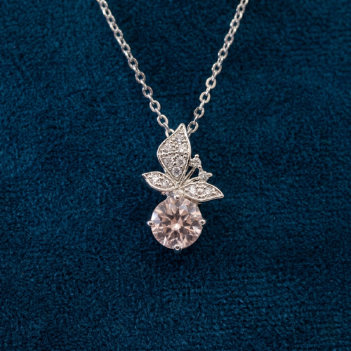 Pink Butterfly Crystal Set