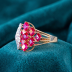 Pink Princess Cluster Ring