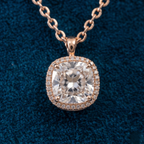 Rose Gold Cushion Crystal Set