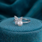 Pearl Butterfly Chain Ring (Adjustable)