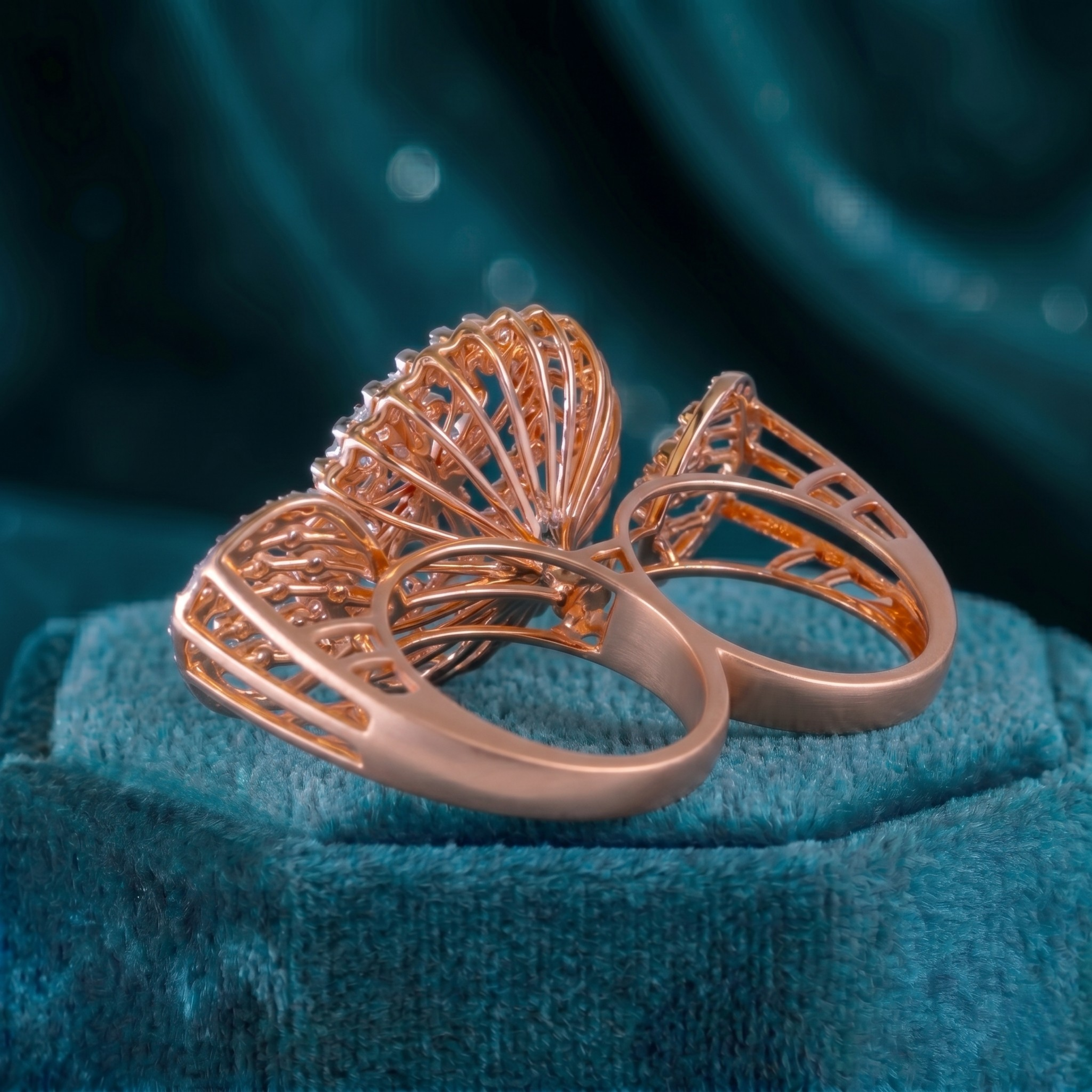Rose Gold Diamond Cocktail Ring