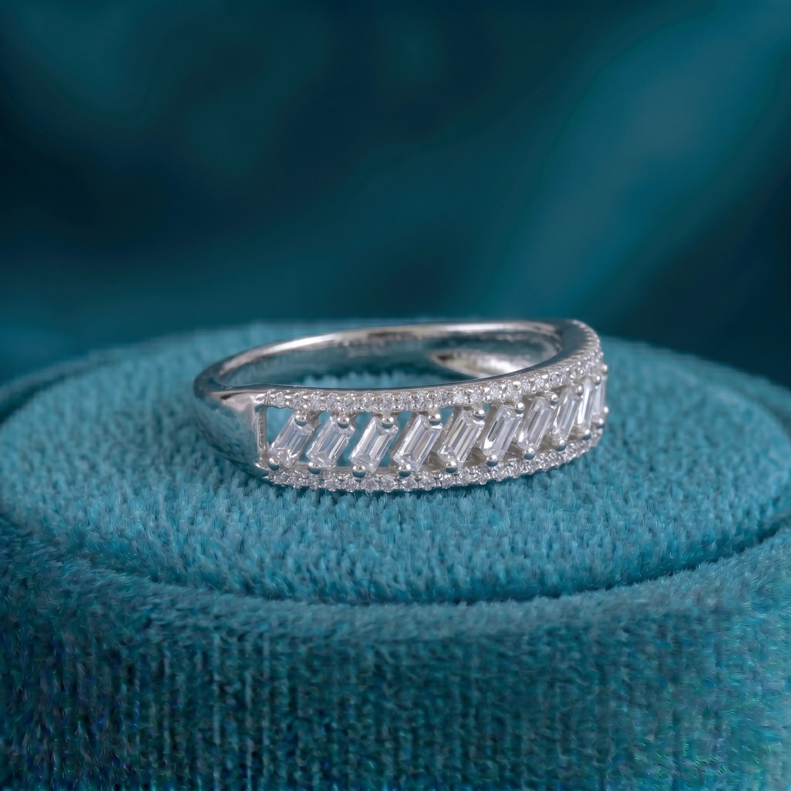 Multi-Row Baguette Spark Ring