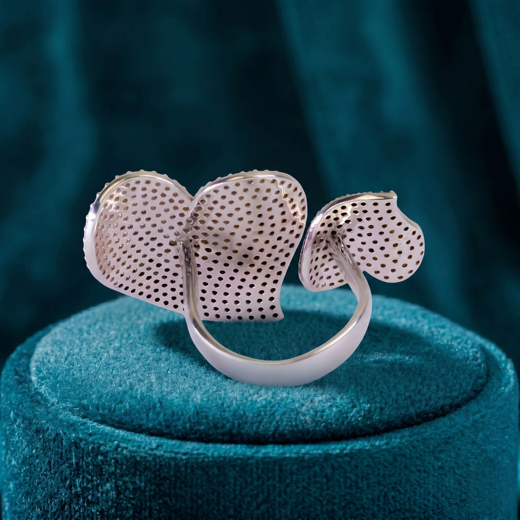 Dual Heart Pave Statement Ring