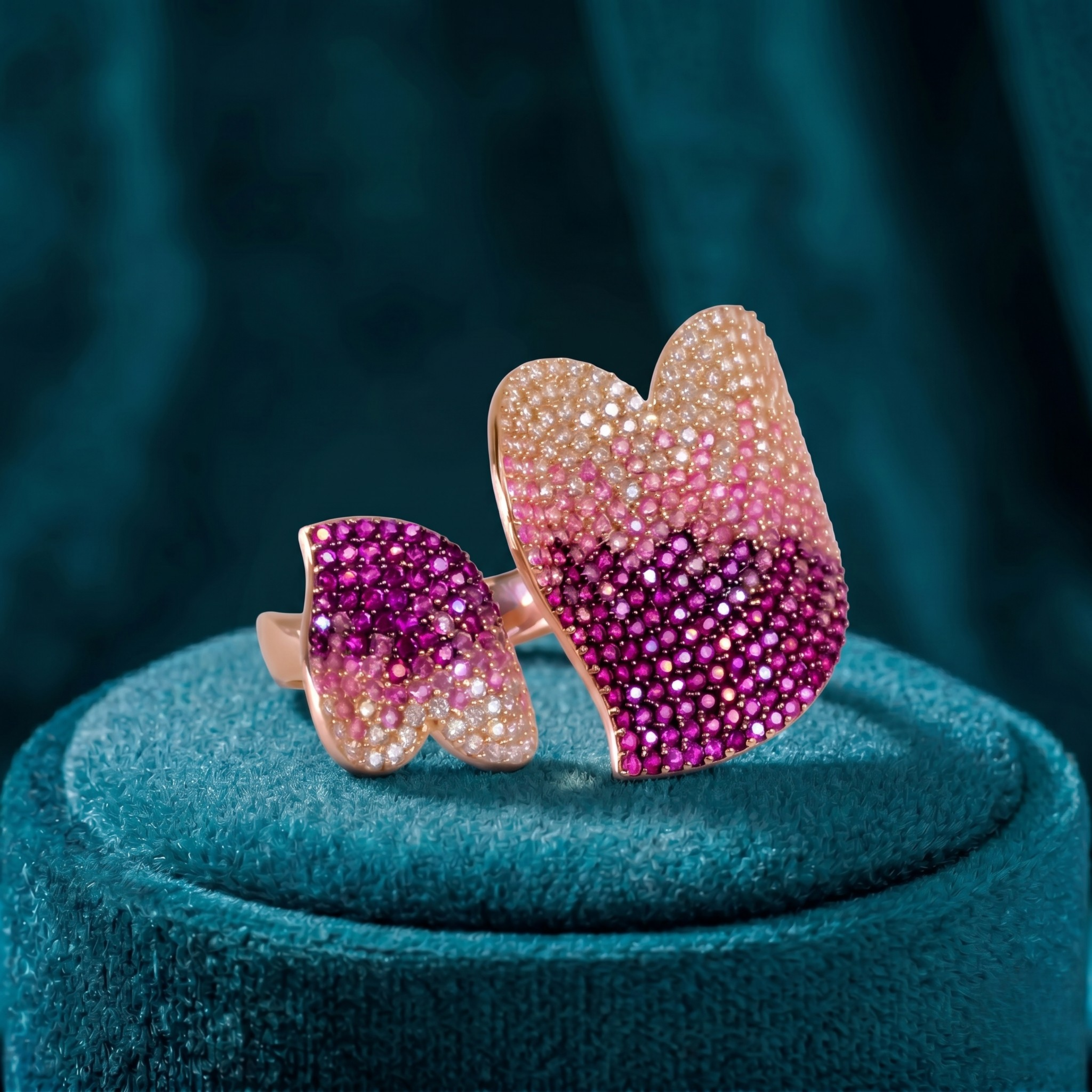 Crystal Edge Wide Band Ring