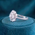 Silver Floral Bloom Ring (Adjustable)