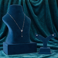 Blue Floral Crystal Set