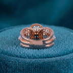 Royal Lattice Halo Solitaire Ring