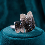 Dual Heart Pave Statement Ring