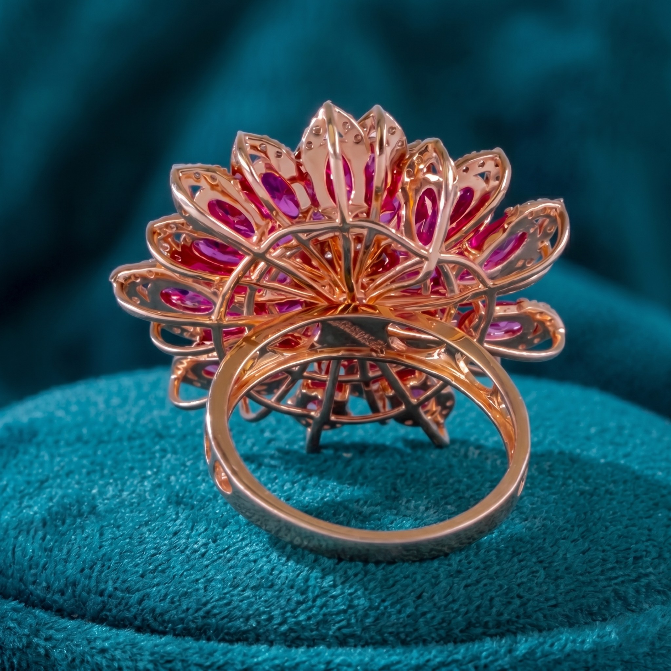 Pink Lotus Statement Ring