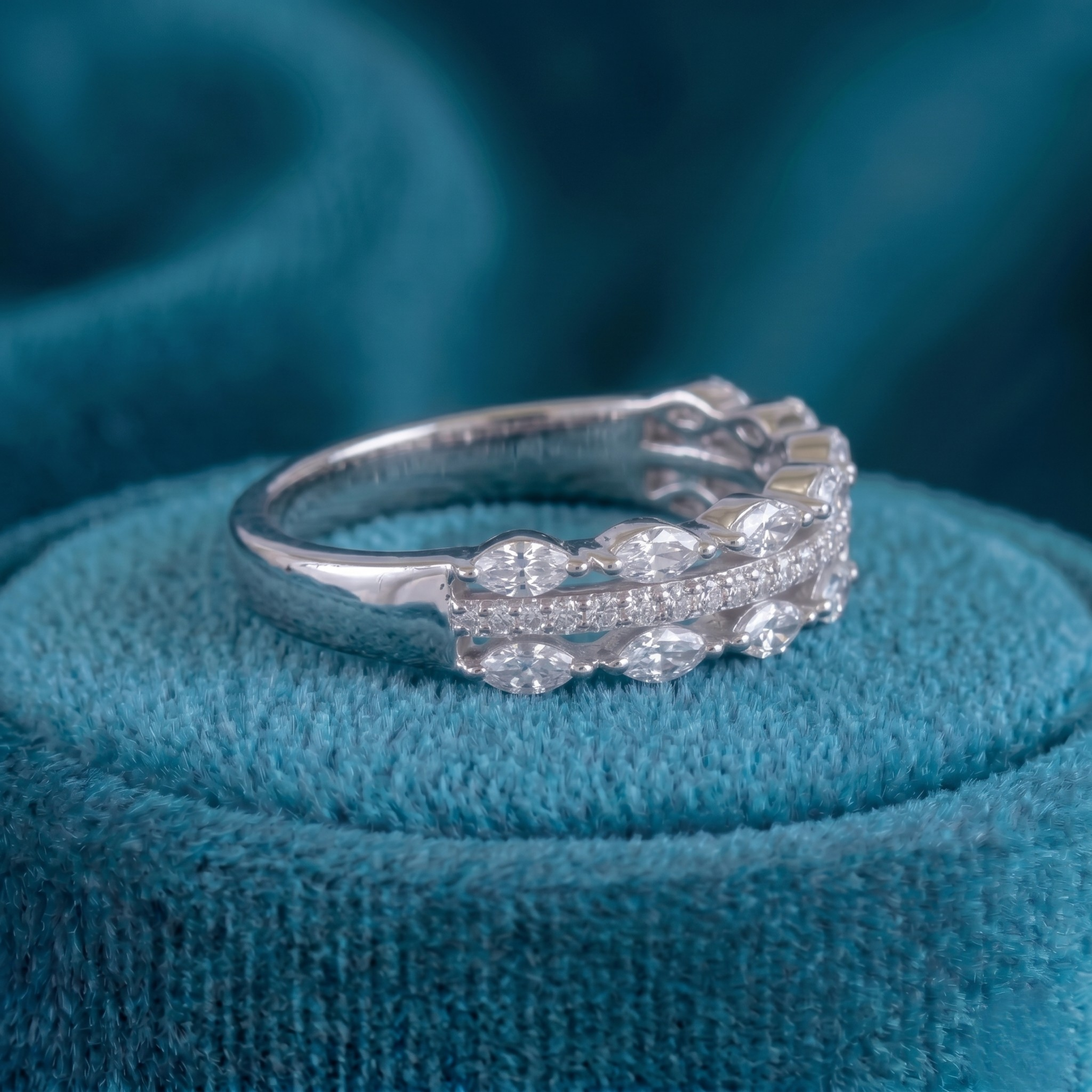 Marquise Crown Band Ring