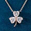 Blue Crystal Clover Pendant