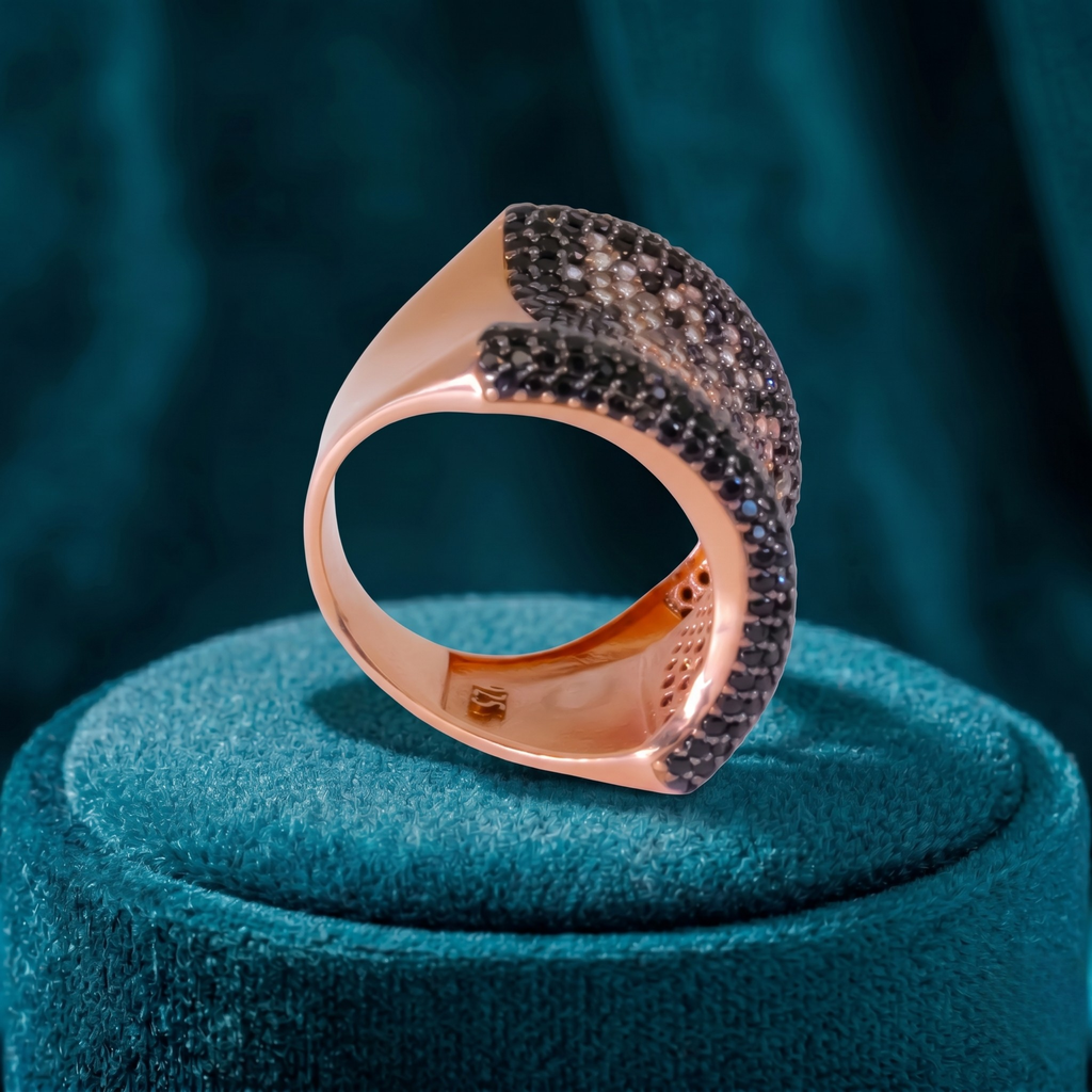 Black Rose Bloom Ring