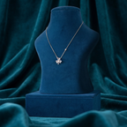 Blue Crystal Clover Pendant