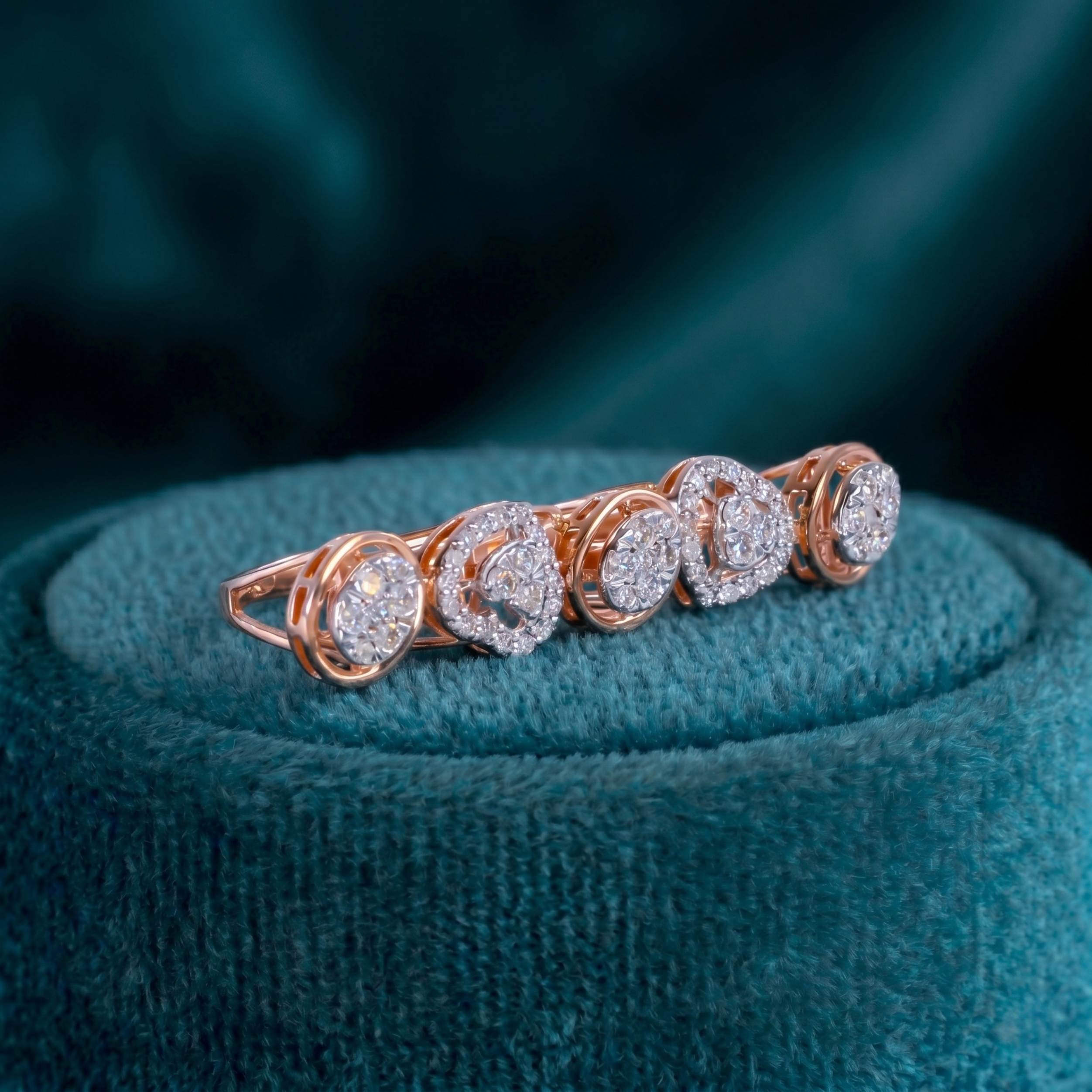 Royal Bloom Cluster Ring