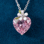 Pink Stone Floral Pendant